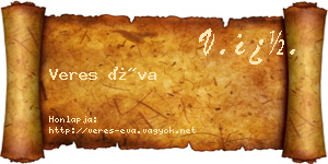 Veres Éva névjegykártya