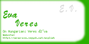 eva veres business card